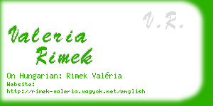 valeria rimek business card
