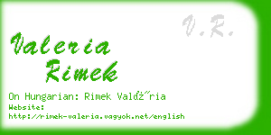 valeria rimek business card